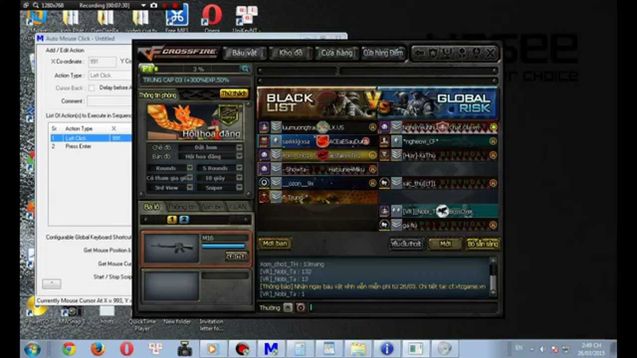 Auto farm exp Crossfire - Đột kích