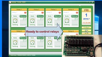 Control Velleman VM8090/K8090 Relay Card with Relay Timer R8X