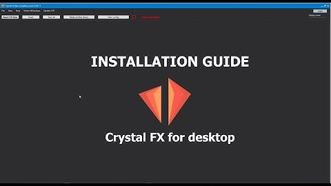Installing Crystal FX for desktop - The Crystal focus 10 (CFX) configuration and customization tool