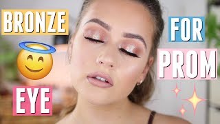 Glowing bronzed halo eye prom makeup tutorial | Prom Week | EmmasRectangle