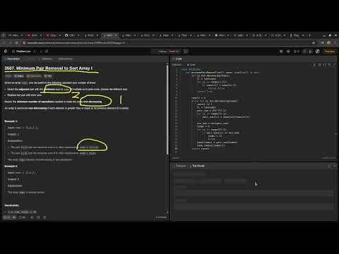 Leetcode Daily Challenge 3507. Minimum Pair Removal to Sort Array I 22Jan2026 #easy #python