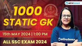 All SSC EXAM 2024 | 1000 STATIC G.K | Class- 19 | Static Gk By Shefali Ma'am | SSC GK Classes 2024