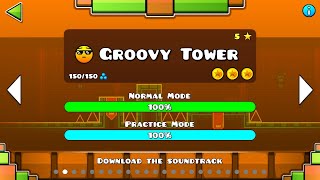 Groovy Tower All Coins - Geometry Dash Deeper Space