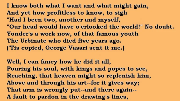 Andrea del Sarto by Robert Browning (read by Tom O...
