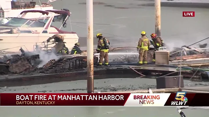 Boat catches fire at harbor along Ohio River
