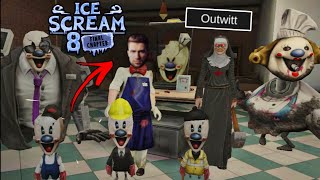 Everyone Reunites In Rod's Secret Room For Next Plan In Ice Scream 8 Outwitt Mod