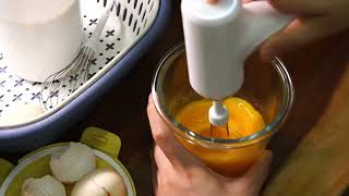 Cordless Electric Egg Beater with 2 Whisk Heads – USB Rechargeable Handheld Mixer for Eggs, Cream