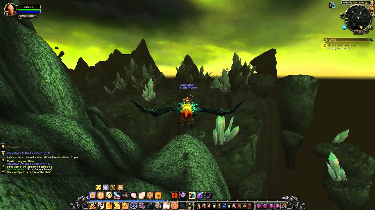 Quest 1067: In Service of the Illidari (WoW, human, paladin)