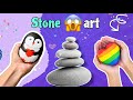 Cute STONE🌈🐧painting ideas🤩!