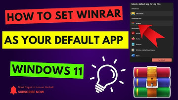 How to Use WinRAR as the Default Zip File Opener in Windows 11 | Set WinRAR as Default App in Win 11