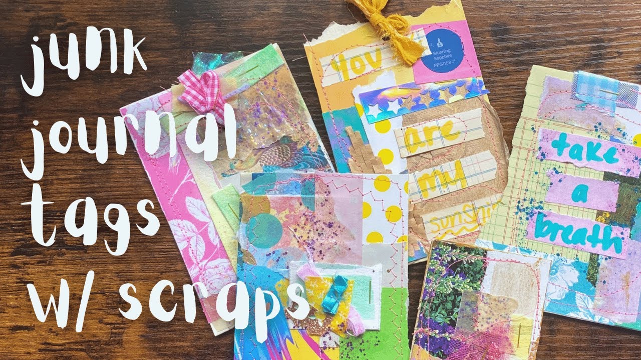 a fun way to use up your paper scraps | junk journal idea - YouTube