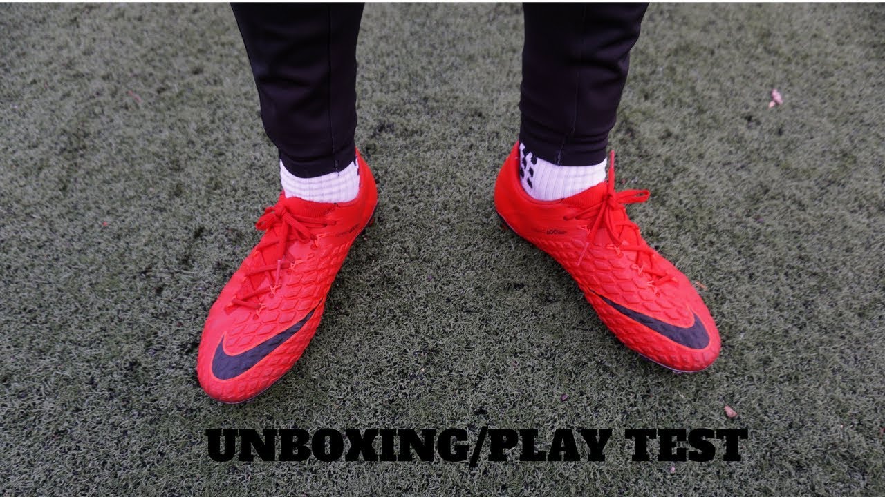 NIKE FIRE HYPERVENOM PHANTOM UNBOXING/PLAY TEST - YouTube