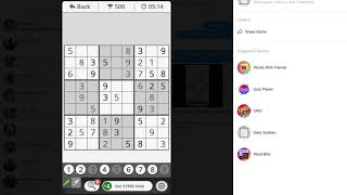 Sudoku Hard Mode 6/4 (made a wrong move at 6:02)