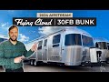 This travel trailer sleeps 9  2024 airstream flying cloud 30fb bunk walk through tour