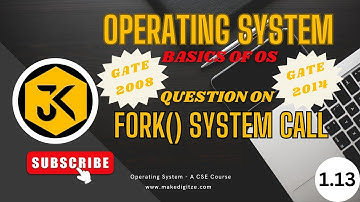 1.13 GATE Question on fork() | A process executes | The total number of child processes created is