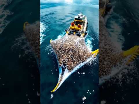 Brave Rescuers Save a Sick Manta Ray Just in Time! #WildlifeRescue
