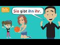 Deutsch lernen | Personalpronomen im Nominativ, Akkusativ und Dativ | Satzstellung