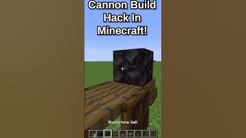 Cannon Build Hack In Minecraft! #shorts