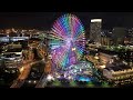 [4K] 踊る大観覧車！ 夜の横浜みなとみらい観覧車 "コスモクロック21"【♪ スターダスト - ナットキングコール】Night Dancing Observation Wheel 