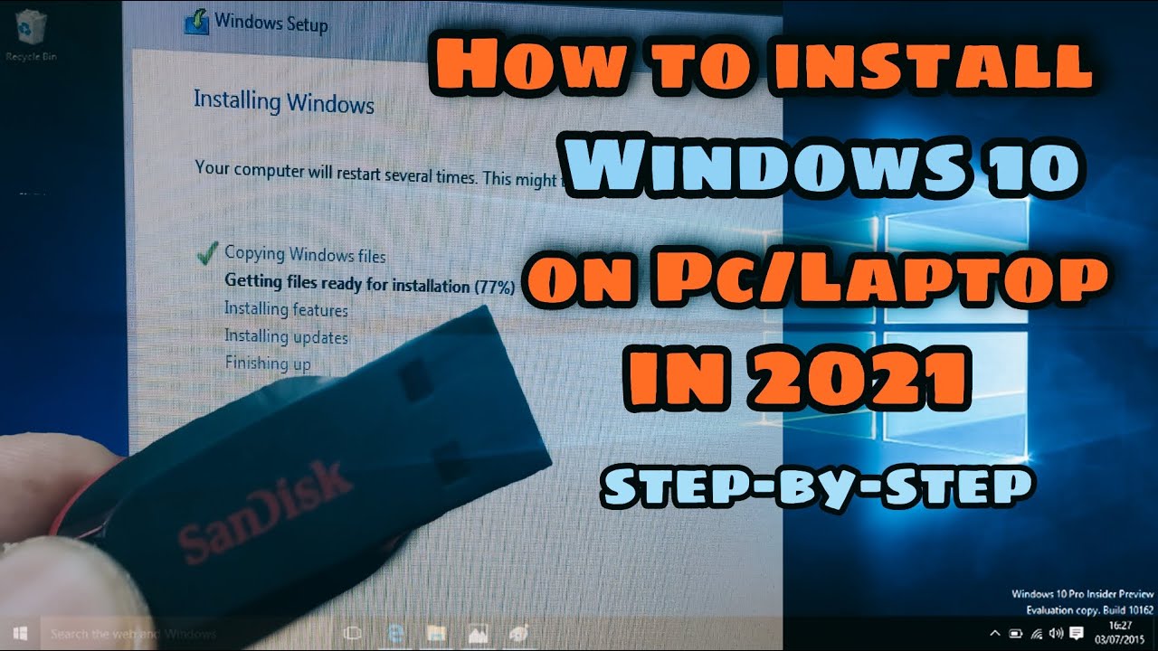 How to Install Windows 10 Step By Step in 2021 Install Windows 10 on ...