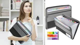 Expanding File Folders A4, 13 Pockets Filing Accordion Folder Document Organiser