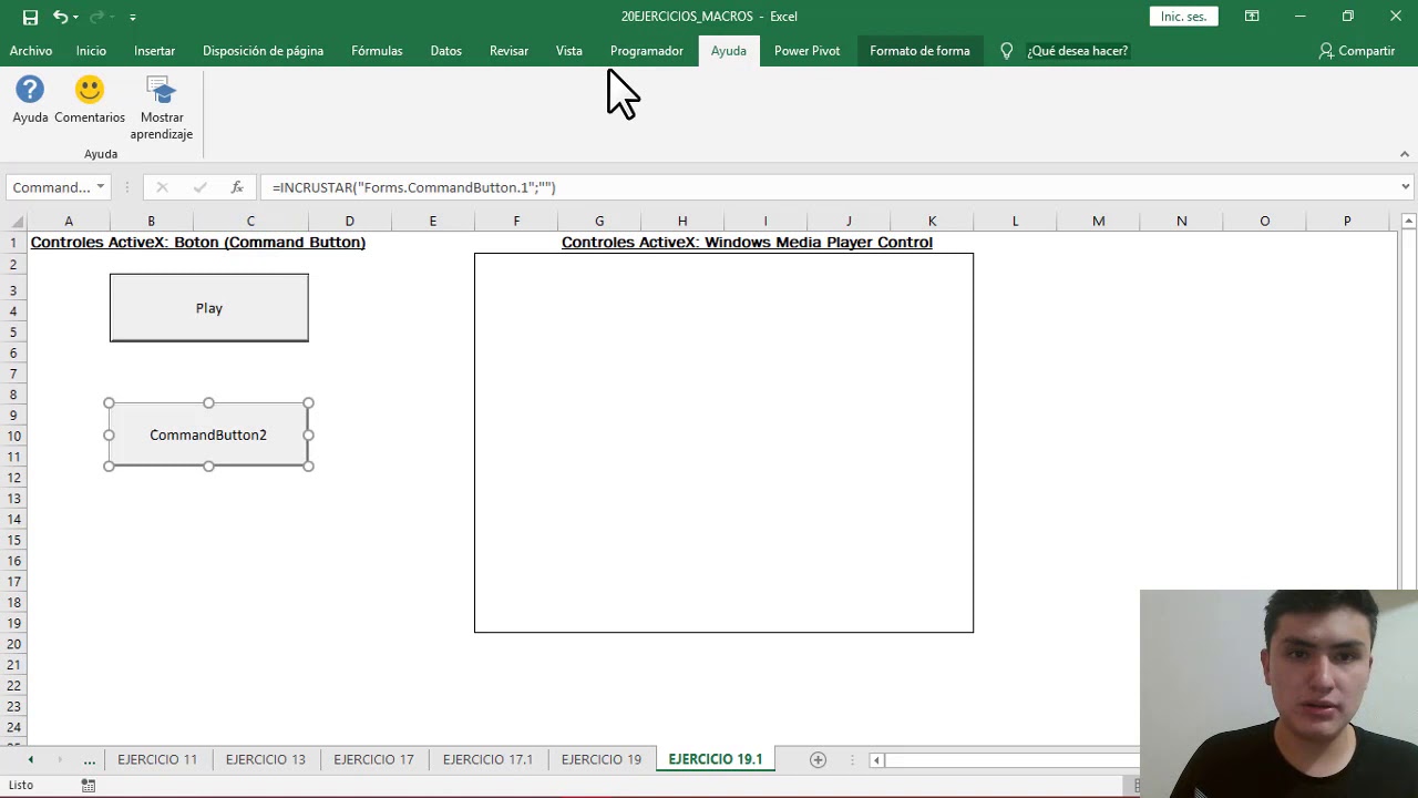CONTROLES DE FORMULARIO Y CONTROLES ACTIVEX YouTube
