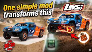 This one simple modification transforms Losi 5IVE-TE and we race against Traxxas XRT