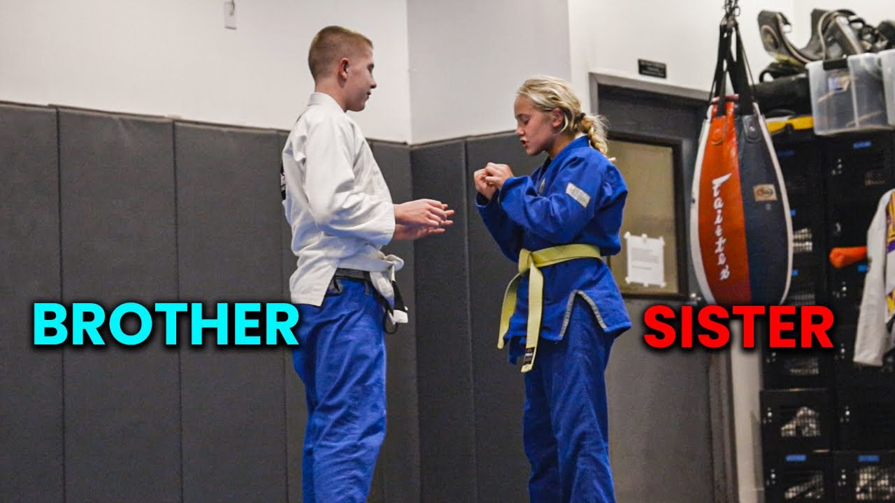 Brother and Sister Settle their Beef in Jiu Jitsu