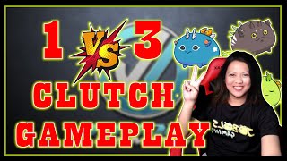 1 VS 3 CLUTCH GAMEPLAY BY GERALDINE USING LASON GAMING! | AXIE INFINITY SEASON 20