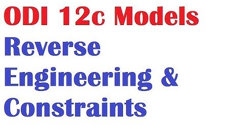 ODI 12c Tutorial Lessions6 Models Creation with Contraints