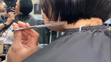 Dang Hieu. Hướng dẫn cắt tóc ngắn BoB cho Nữ Mặt Tròn.(BoB Graduation Cut)