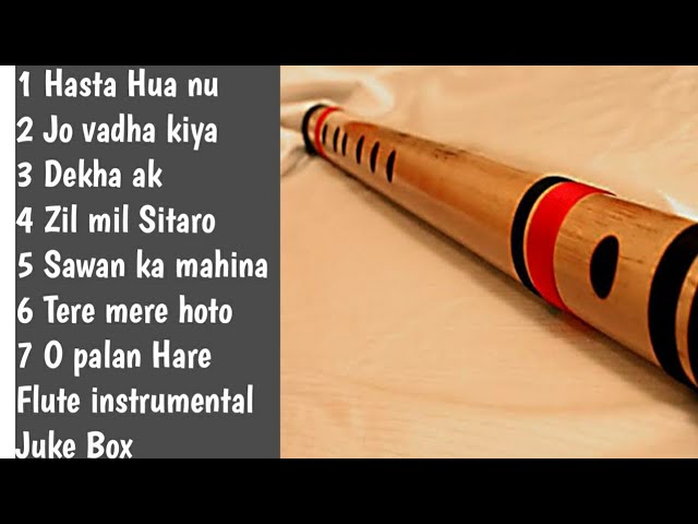 Indian Bollywood old song flute instrumental jukebox Bollywood song flute cover jukebox