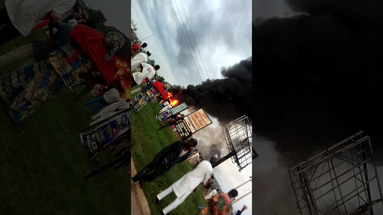 Terrible! Fire outbreak of a tanker at Ilorin