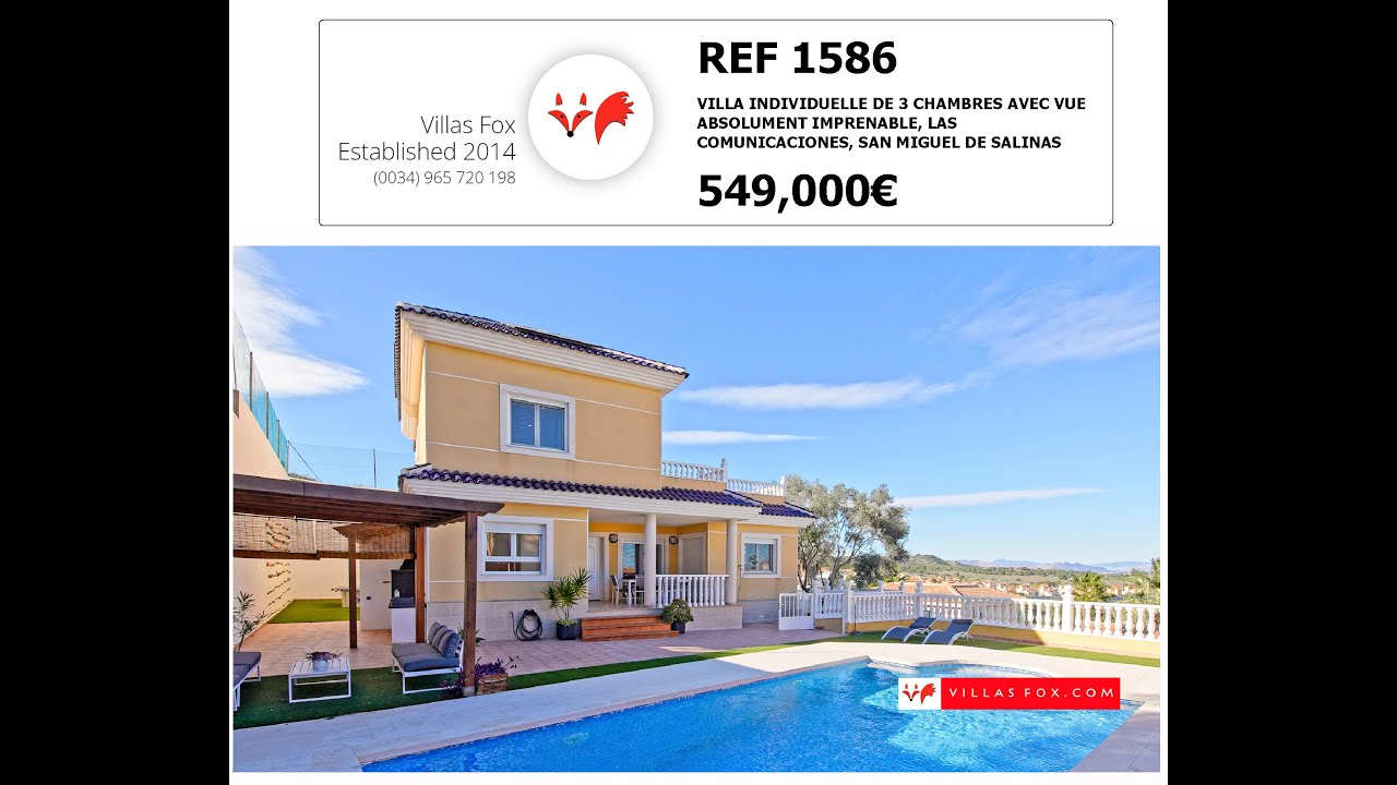 Luxury detached villa with superb views, Las Comunicaciones, San Miguel de Salinas, 549,000€
