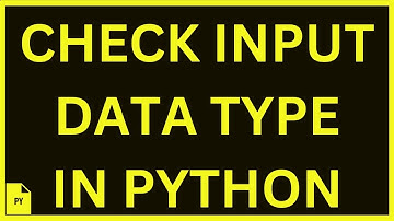 Check Input Data Type In Python | LECT 8
