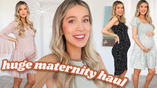 HUGE MATERNITY TRY ON HAUL（実際にはかわいい＆バンプフレンドリー-6ヶ月妊娠）| leighannsays