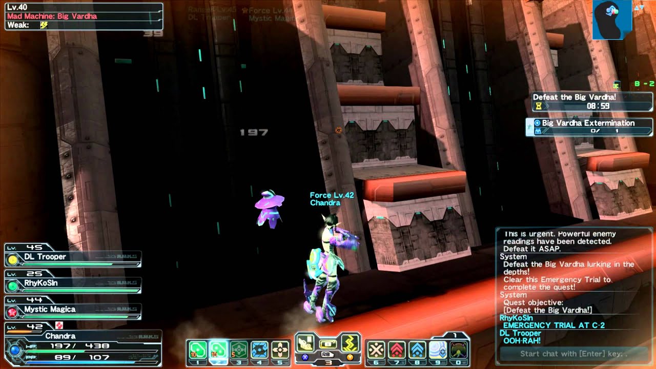 PSO2 - Emergency Quest - Big Vardha Takedown - YouTube