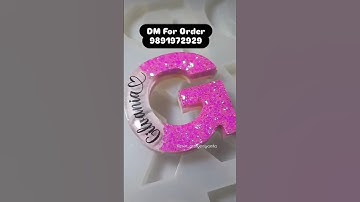 G Letter Resin Keychain with Charm – Aesthetic Personalized Gift Idea