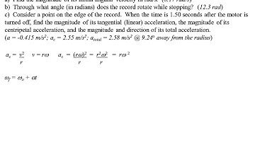 RM Video 3   Rotational Motion Problem #5 Solution