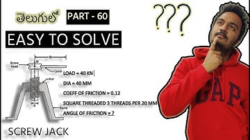 Problems on Screw jack (@mechanion)