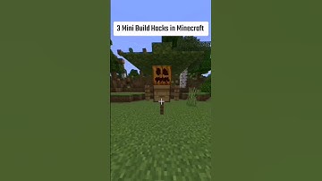 3 MINI BUILD HACKS IN MINECRAFT | #shorts
