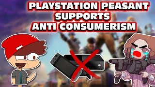 Console Peasant Defends Sony's No Crossplay Crap. Time For a Whoopin