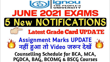 #ignou 5 New NOTIFICATIONS important for all Students Latest Update By TIPS GURU