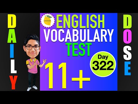 (Day 322) English vocabulary test with answers | 11 plus English Vocabulary | #Shorts #Lessonade