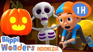 Pesta Halloween | Blippi Bahasa Indonesia - video anak-anak