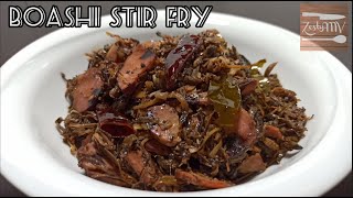 banana flower stir fry / meeru kuri boashi