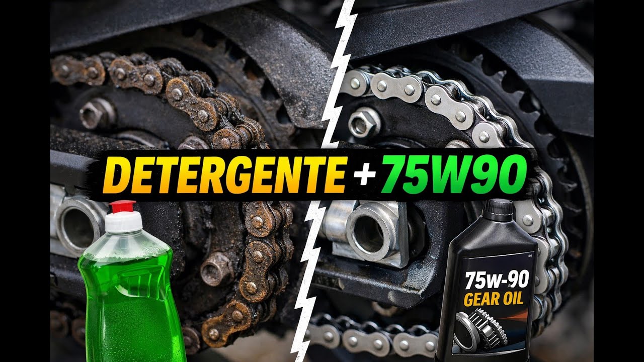 Como limpar e lubrificar a corrente da moto | Fácil, eficiente e barato