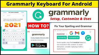 How to Use Grammarly App on Android Phone - Grammarly Keyboard App in Mobile 2022 screenshot 3