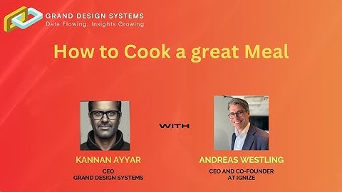 How to Cook a great Meal  - Andreas Westling (Ignize)