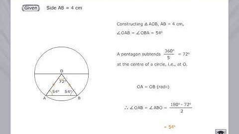 How to Construct a Regular Pentagon | Example